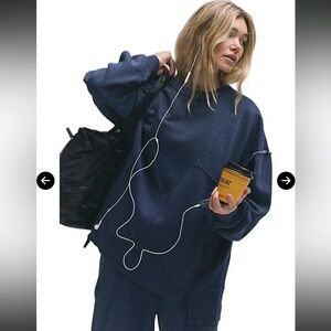 Free People X FP Movement Making It Pullover in Midnight Navy NWT